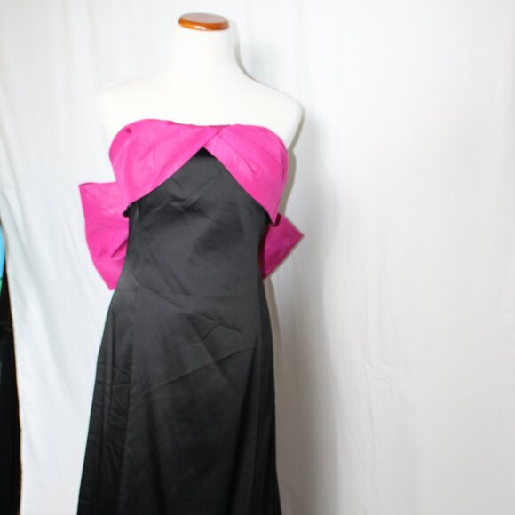 White House Black Market Dresses & Skirts - NWT White House Black Market Black and Pink Strapless Gown Women's Size 16